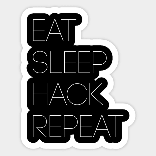 EatSleepHackRepeat Sticker by hackITDesigns